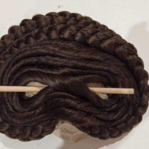 Confección moño trasero fallera natural